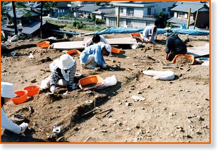 墳頂部の調査の写真