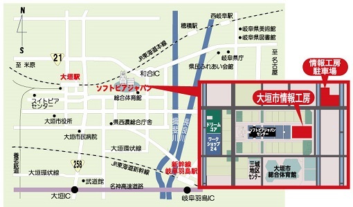 大垣市情報工房 地図