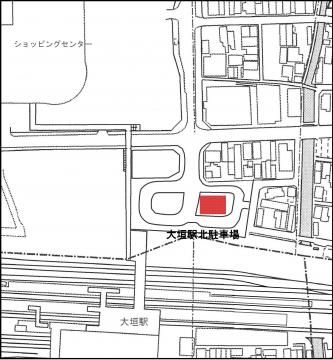 大垣駅北駐車場の地図