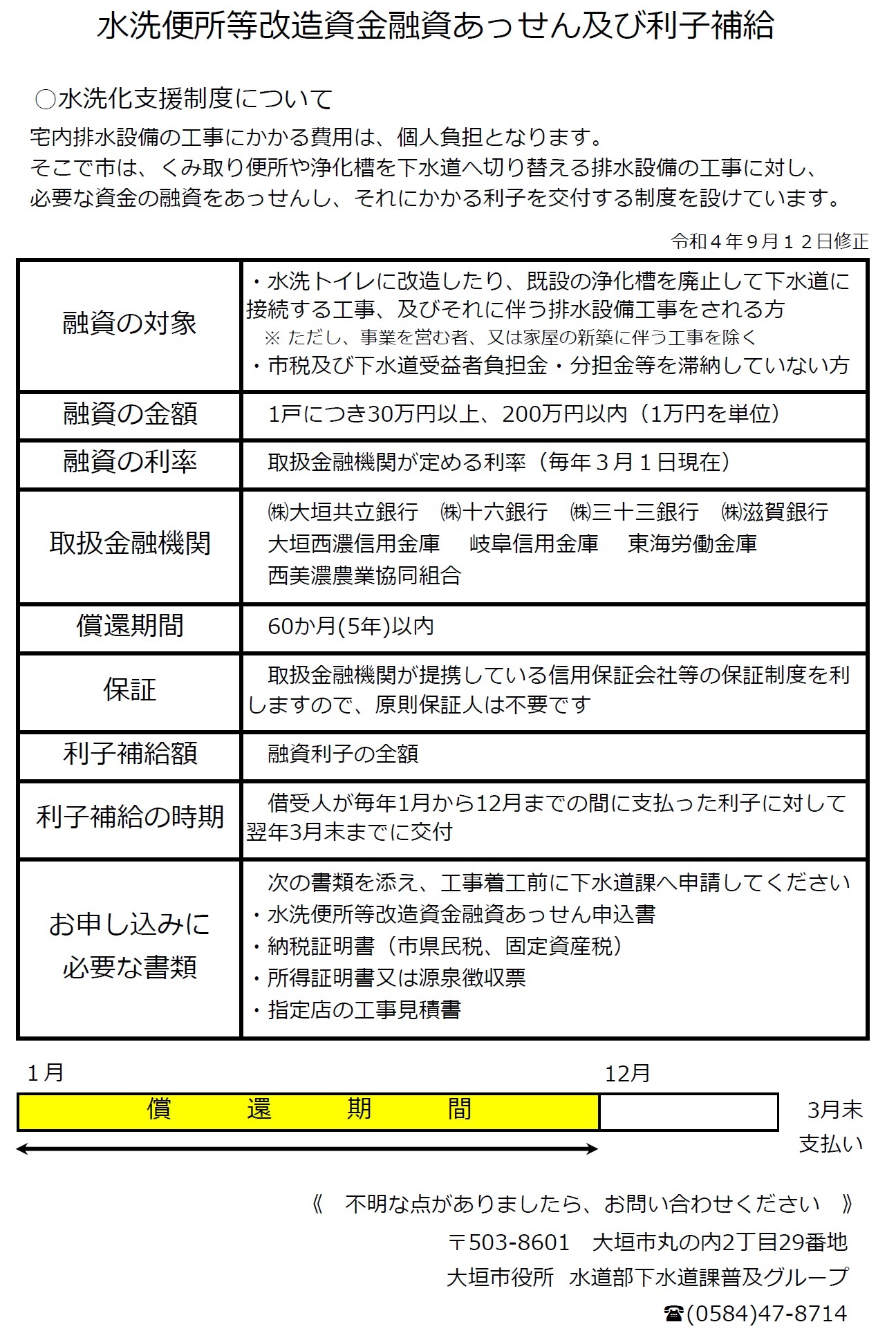 水洗便所等改造資金融資あっせん及び利子補給