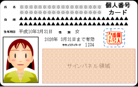 個人番号カード(表)