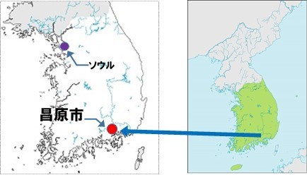 昌原市の位置