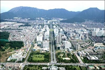 昌原市街地を望む風景