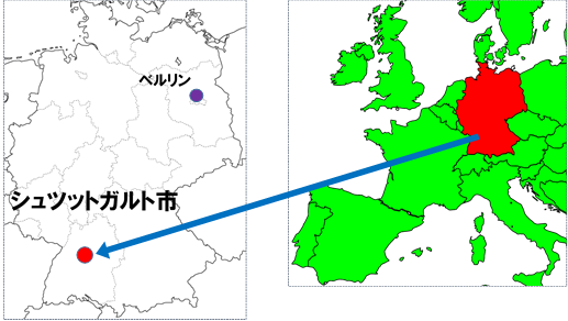 シュツットガルト市の位置