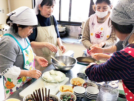 前回の料理講習会の様子