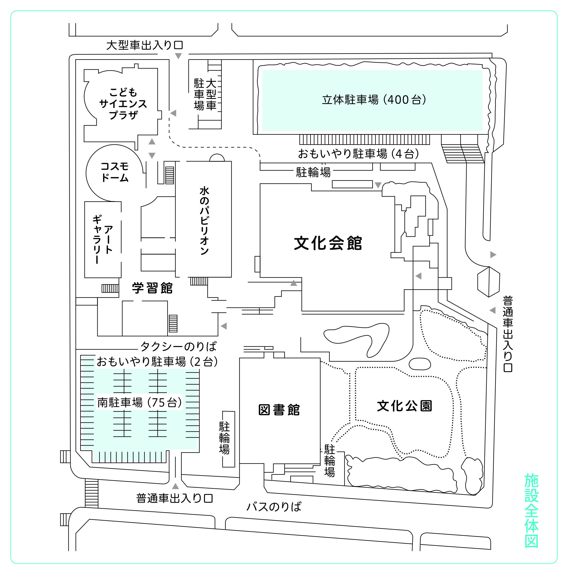 スイトピアセンター専用駐車場案内図