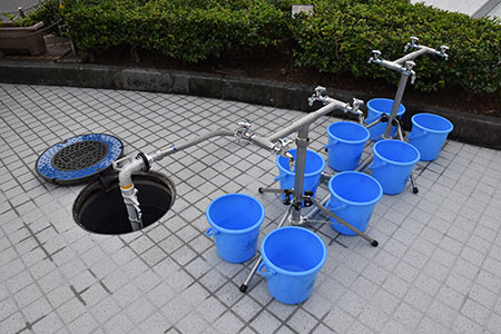 災害発生時には湧水を生活用水に活用