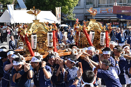 威勢のよい常葉神社のみこし