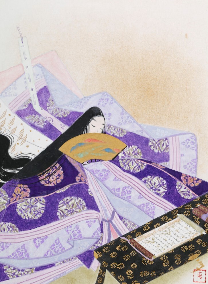 小倉百人一首「紫式部」の画像