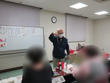 絵手紙制作の様子