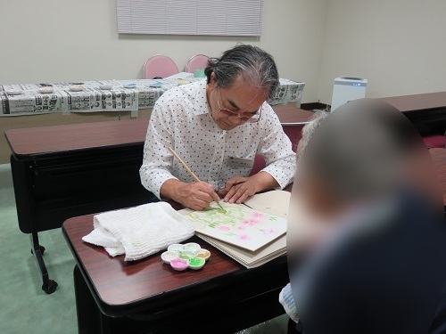 日本画制作の様子