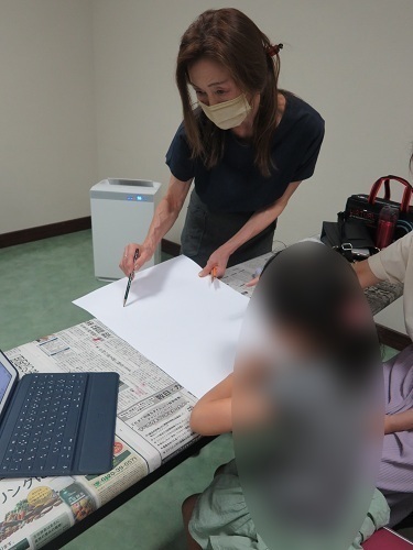 ポスター制作の様子