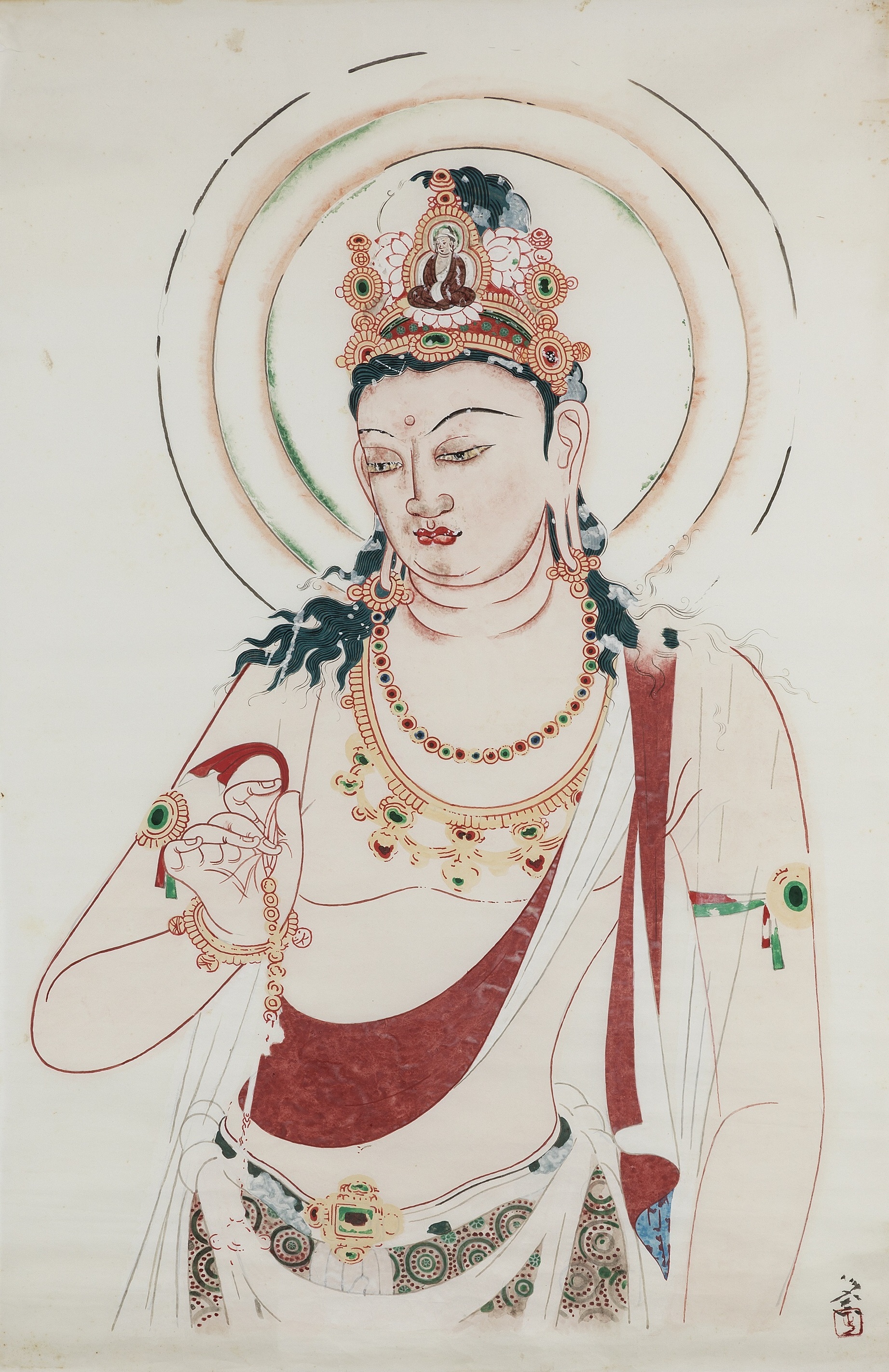 法隆寺金堂壁画再現模写（観音菩薩）